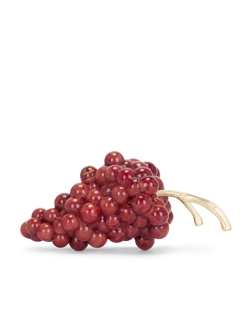 cult gaia Red Grape Cluster Brooch with Gold Stem